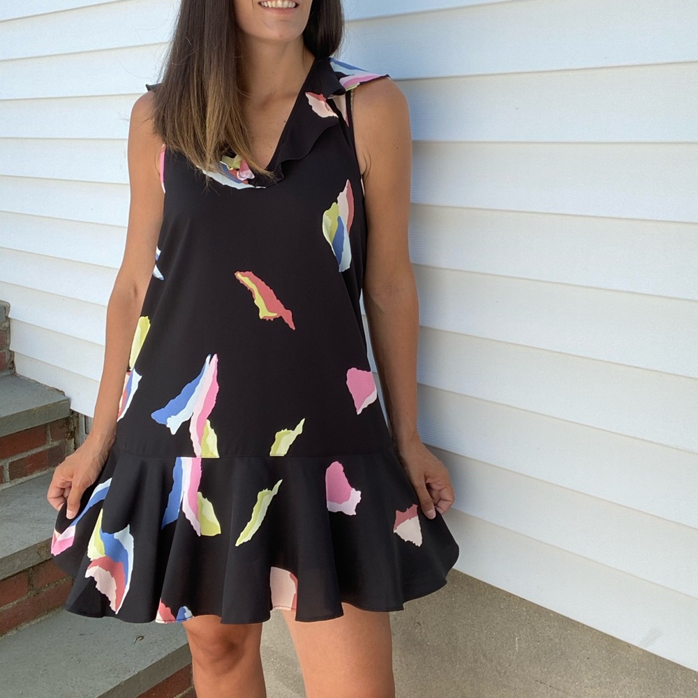 SALE!!!!!!! Black Print Dress